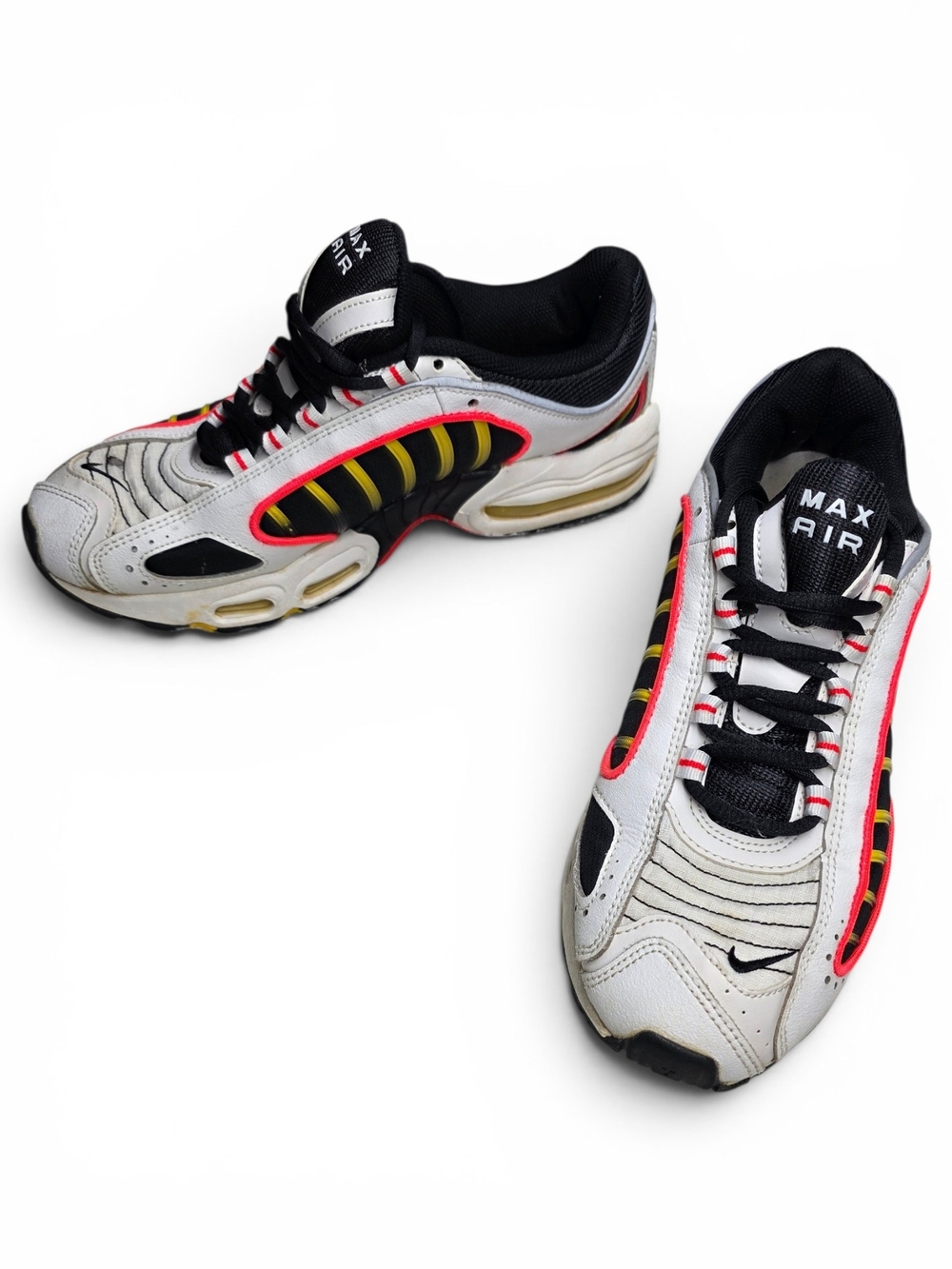 Nike Air Max White Black Neon Yellow Running Sneakers